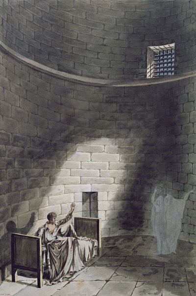 Madame de Guiche and her Daughter Appear at Night before the Artist in Prison, 1804 by Armand de Polignac